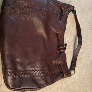 Brown Leather Ralph Lauren Shoulder Bag